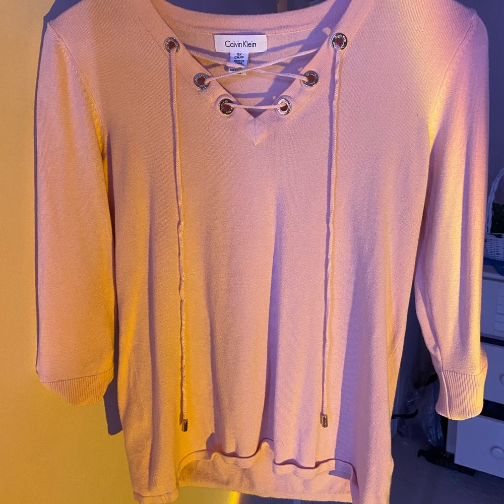 Pink Calvin Klein shirt